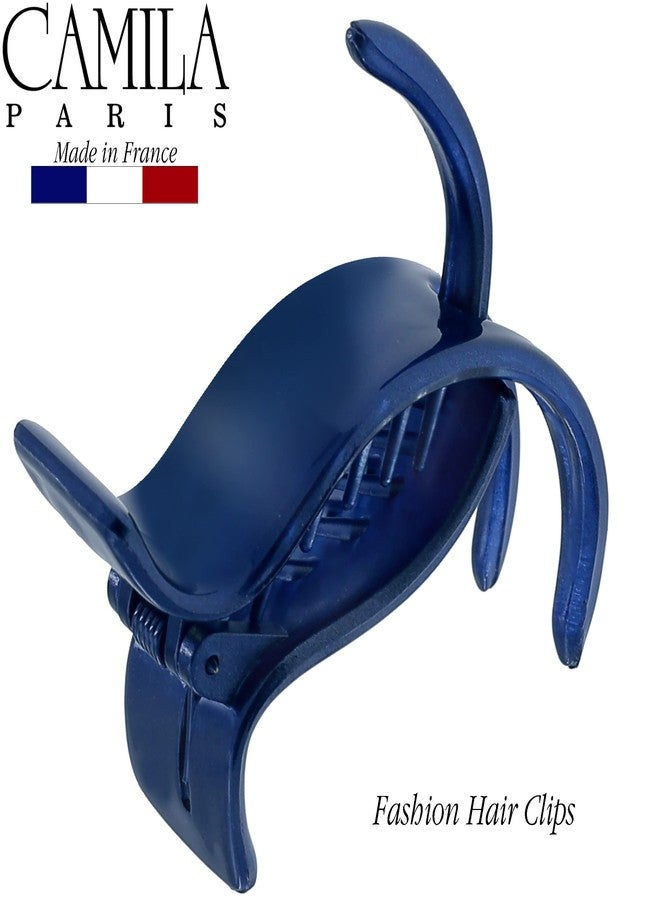Camila Paris CP2419 French Hair Clip for Women, Blue, 3 Teeth Ponytail Holder, Girls Hair Claw Clips Jaw Fashion Durable Styling Hair Accessories for Women, Strong Hold No Slip Grip, Made in France - Image 2